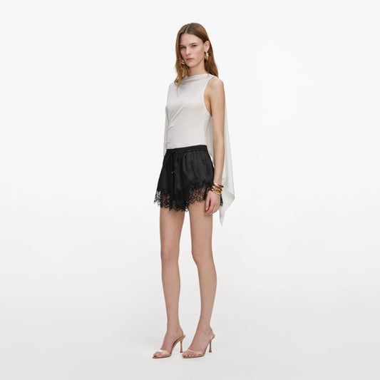 White Jersey Drape Top
