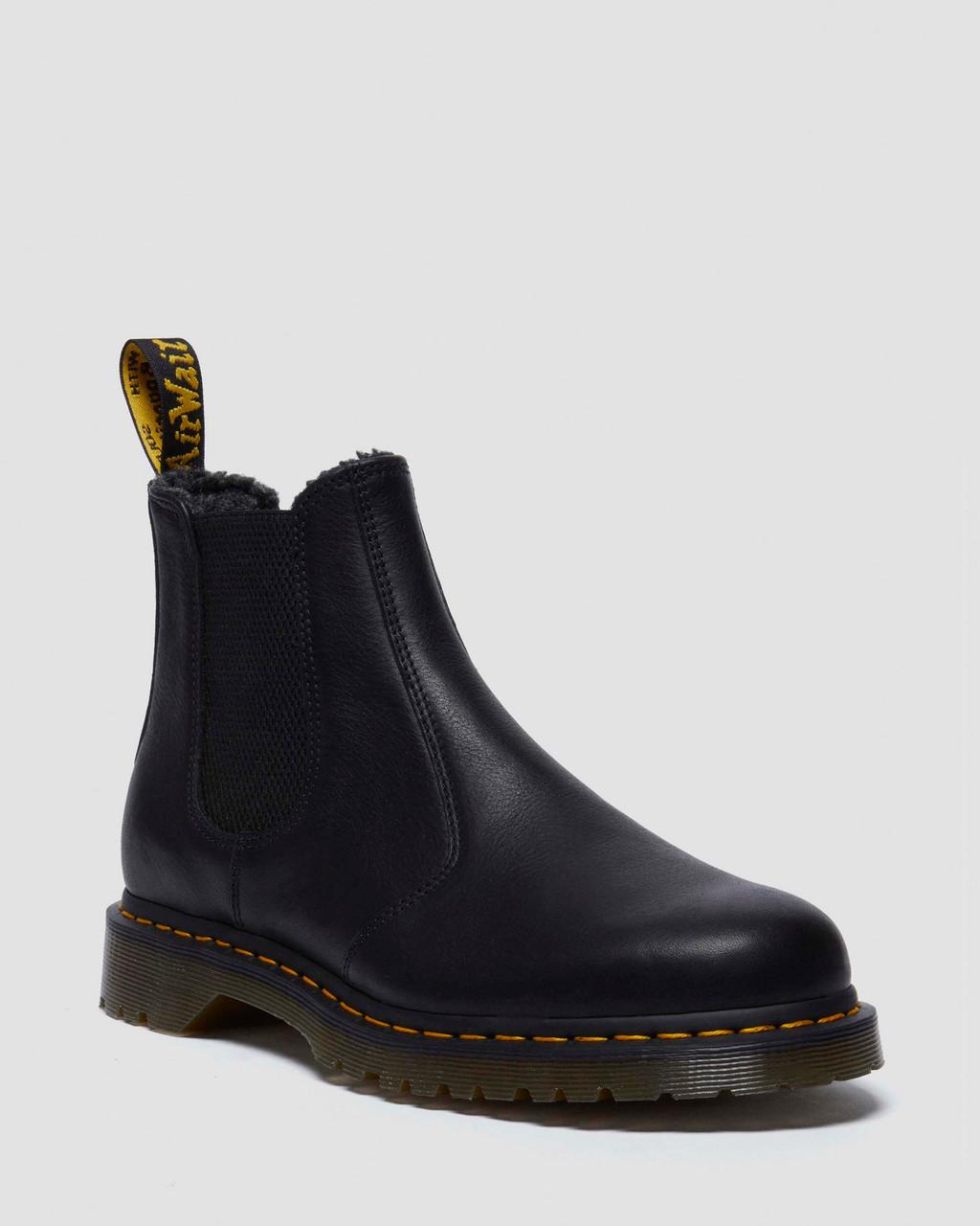 2976 Faux Fur Lined Grizzly Leather Chelsea Boots