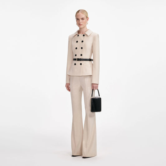 Beige Twill Jumpsuit