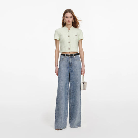 Lime Boucle Top