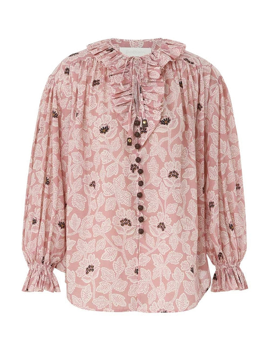 Ottie Ruffle Neck Top