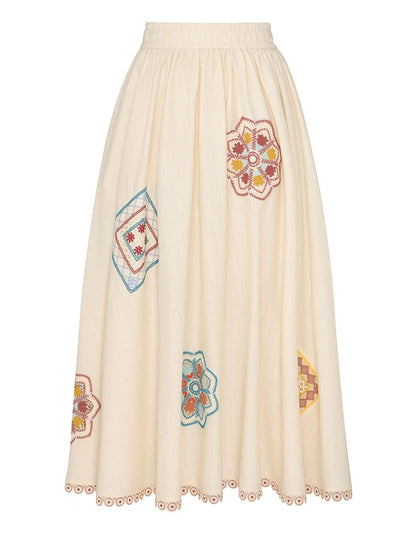Ottie Doily Midi Skirt