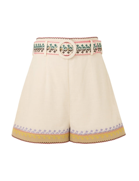 August Embroidered Short