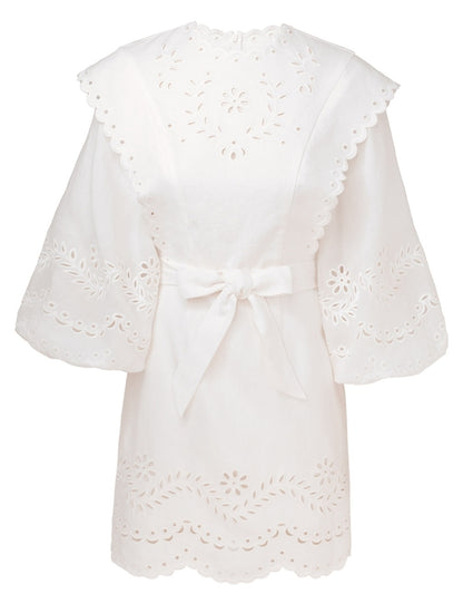 Junie Embroidered Mini Dress
