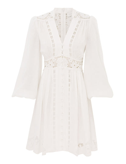 August Plunge Mini Dress