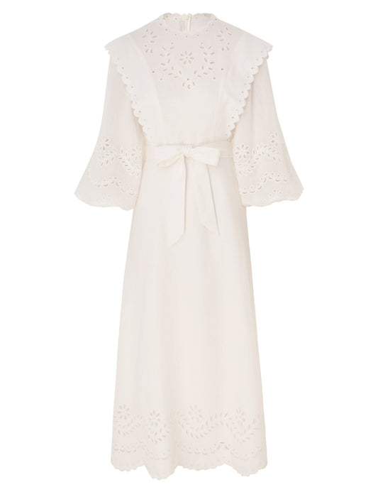Junie Embroidered Midi Dress