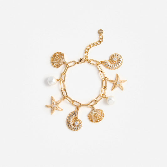 Gold Multi Charm Bracelet
