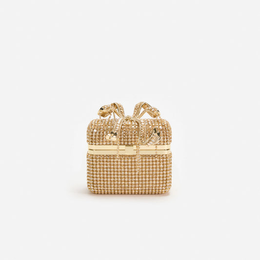 Gold Crystal Vanity Case
