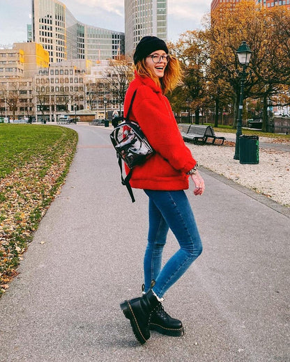 Jadon Faux Fur Lined Leather Platform Boots