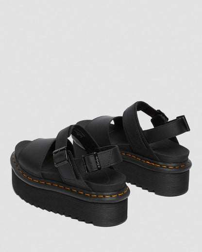 Voss Quad Leather Strap Platform Sandals