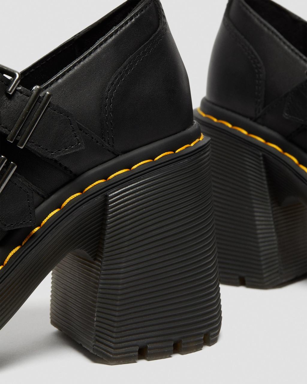 Eviee Sendal Leather Heeled Mary Jane Shoes