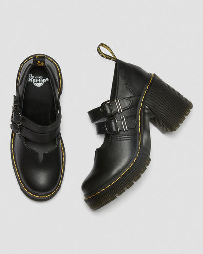 Eviee Sendal Leather Heeled Mary Jane Shoes
