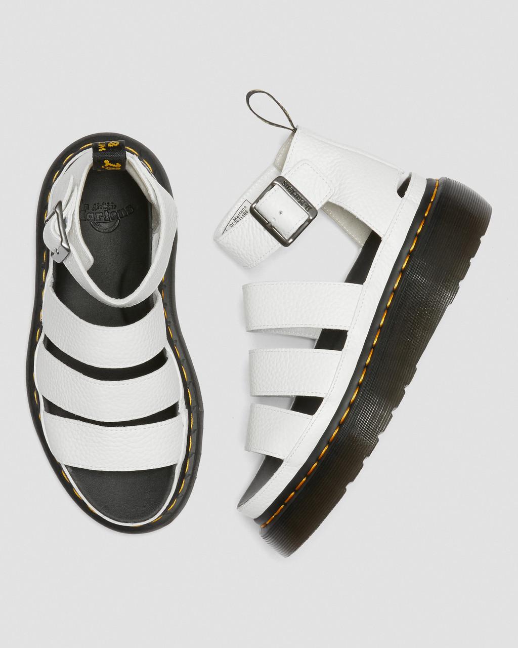 Clarissa II Quad Milled Nappa Leather Platform Sandals