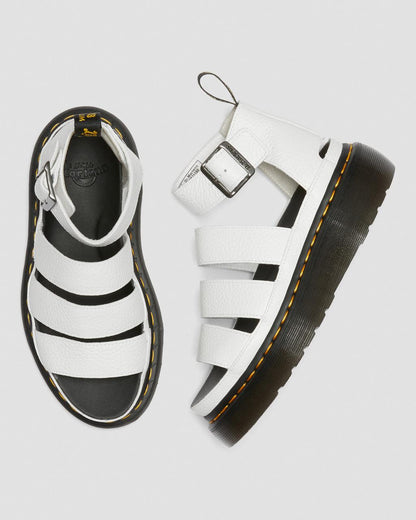 Clarissa II Quad Milled Nappa Leather Platform Sandals