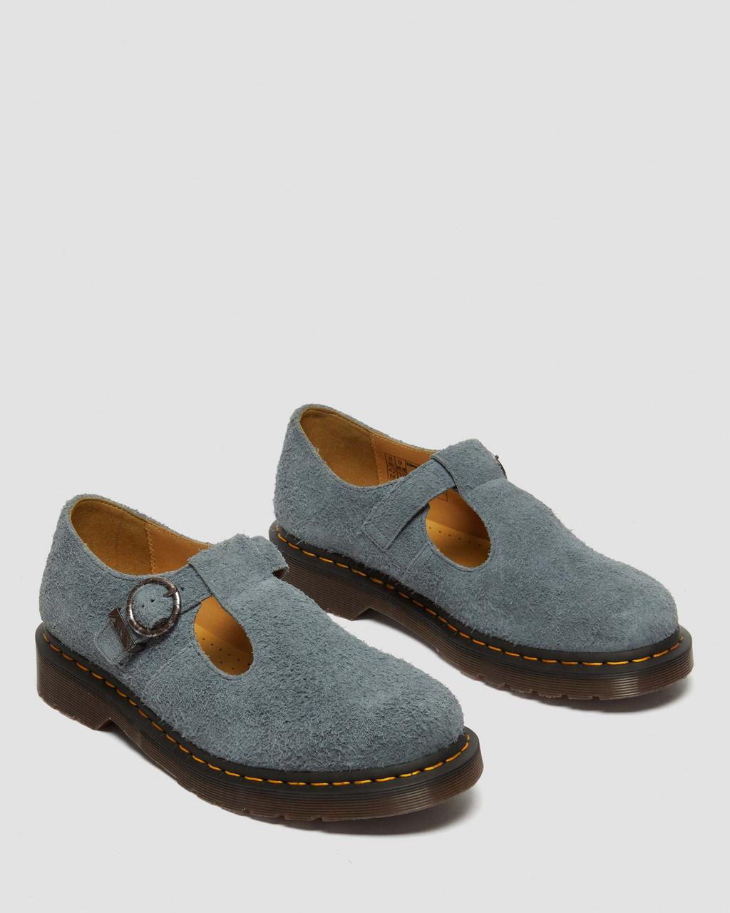 T Bar Napped Leather Shoes