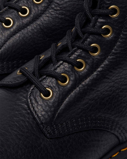 1460 Faux Fur Lined Grizzly Leather Lace Up Boots