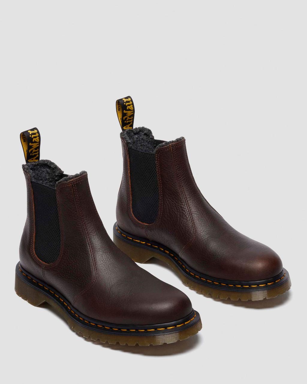 2976 Faux Fur Lined Grizzly Leather Chelsea Boots
