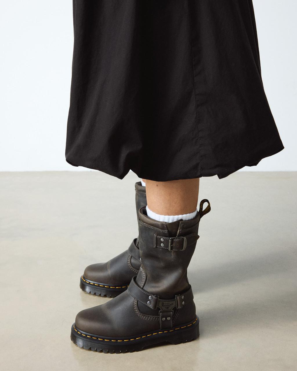 Anistone Tall Leather Biker Boots