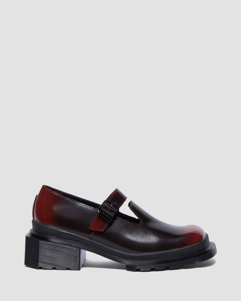 Maybole Square Toe Leather Mary Jane Shoes