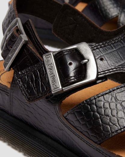 Fisherman Crocodile Analine Leather Sandals