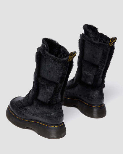 Buzz Lace Up Faux Fur Lined Milled Nappa Leather Boots