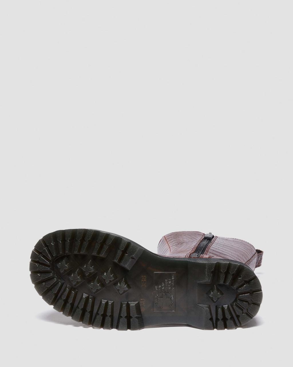 Rejena Croc Emboss Leather Boots