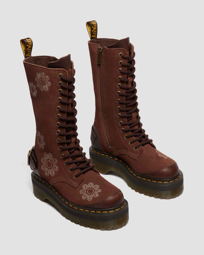 1B99 Dunnet Flower Suede Platform Boots