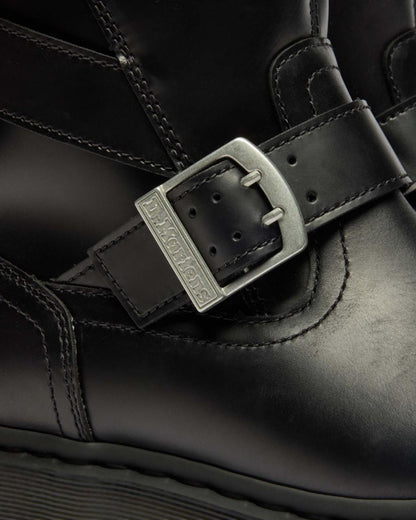Anistone Two Strap Leather Biker Boots