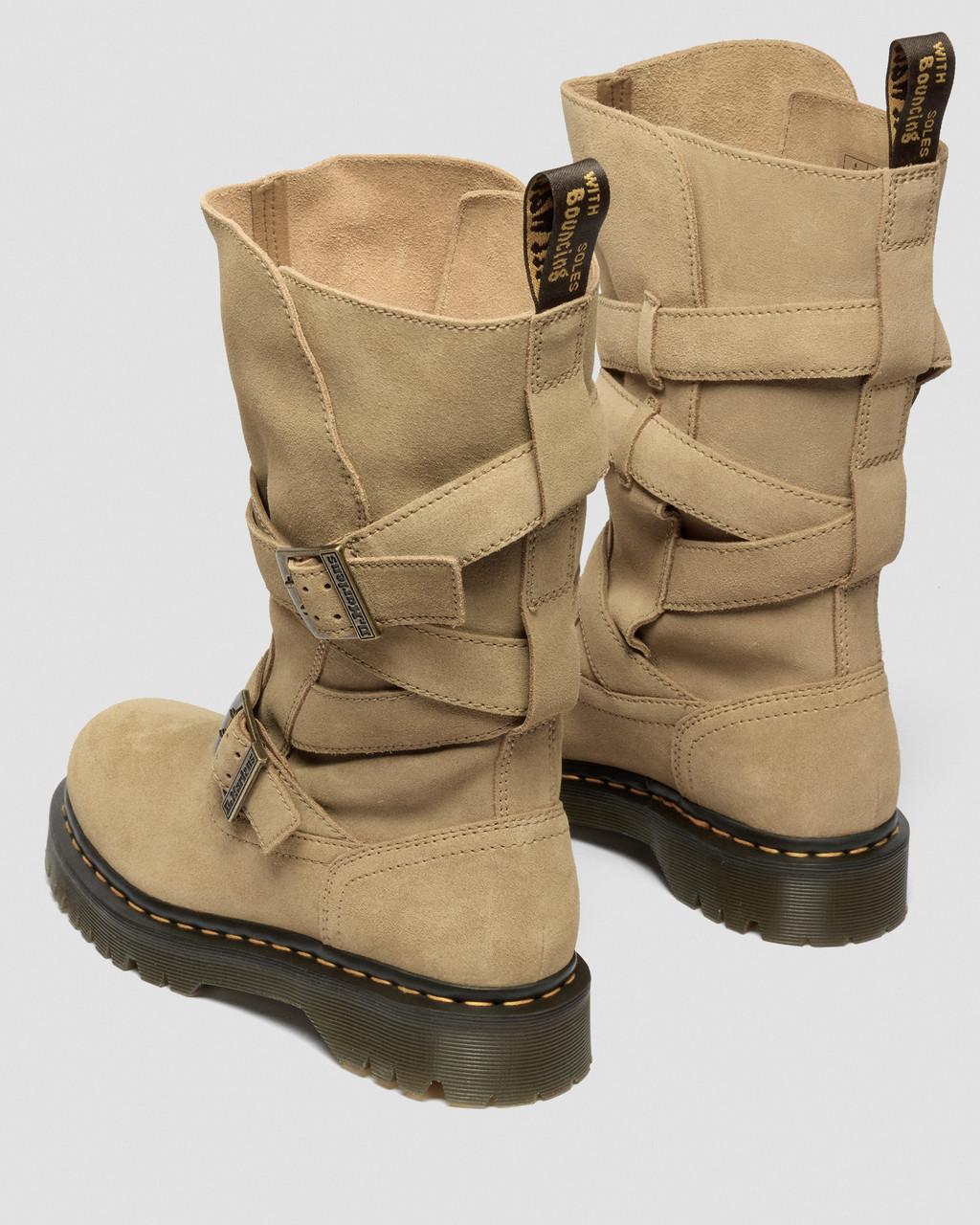 Anistone Two Strap Suede Biker Boots