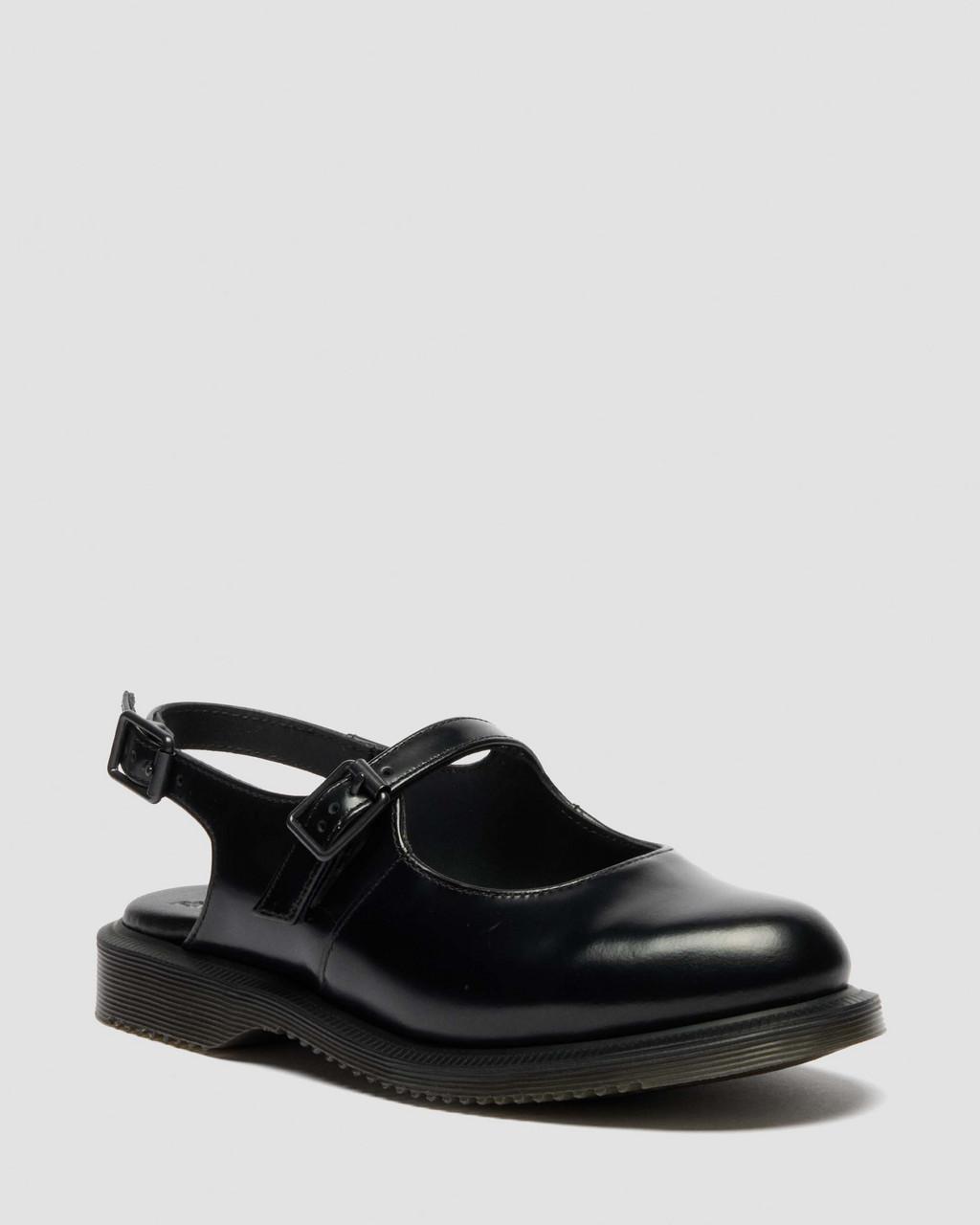 Madaline Mary Jane Smooth Leather Sling Back Shoes
