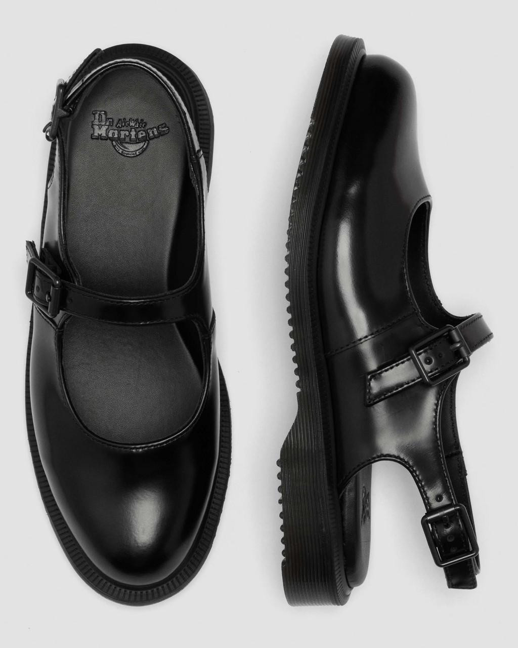 Madaline Mary Jane Smooth Leather Sling Back Shoes