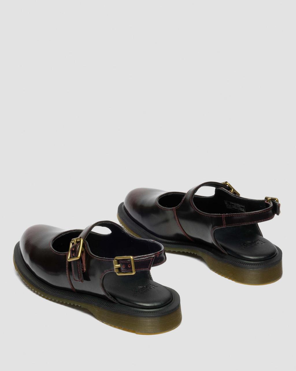 Madaline Mary Jane Rub Off Leather Sling Back Shoes