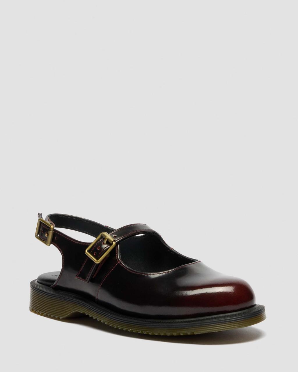 Madaline Mary Jane Rub Off Leather Sling Back Shoes