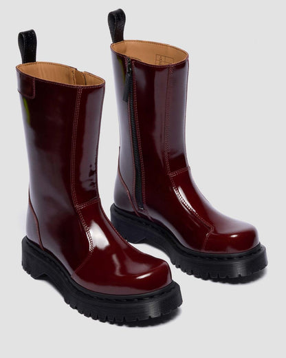Rejena Laquered Leather Boots