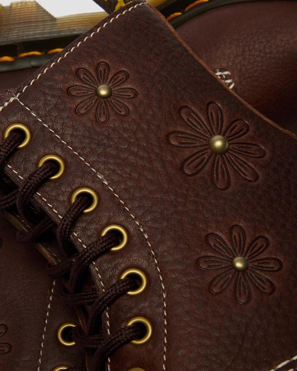 1460 Pascal Flower Grizzly Leather Boots