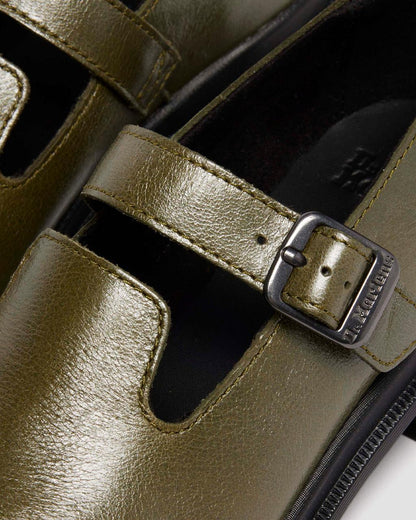 Maybole Mary Jane Square Toe Leather Shoes