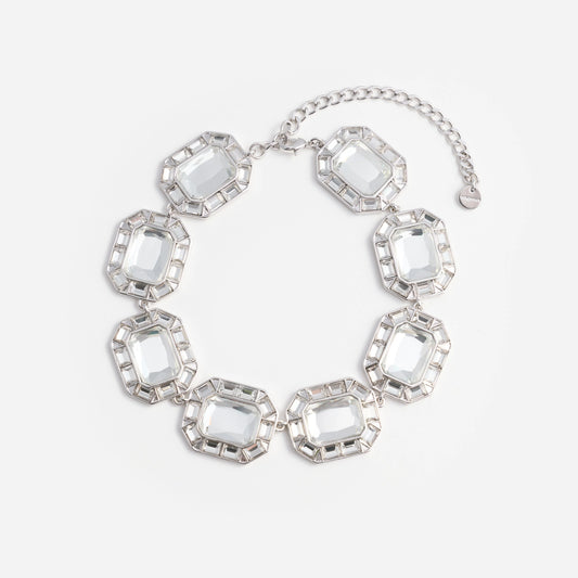Silver Crystal Necklace