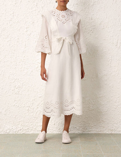 Junie Embroidered Midi Dress