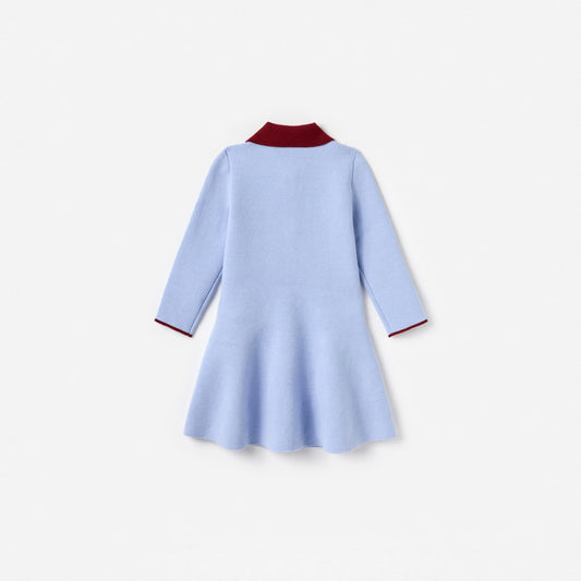 Blue Flat Knit Dress