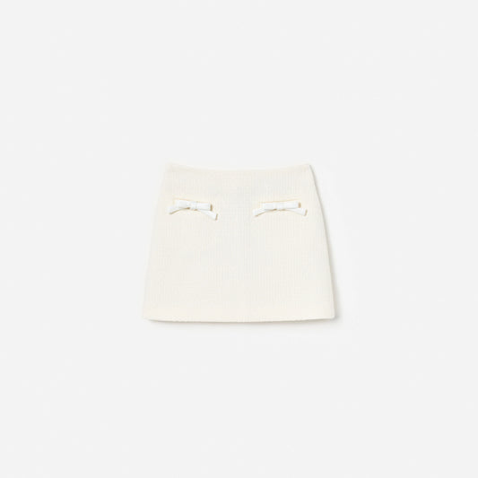 Cream Boucle Skirt