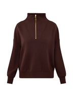 Hawley Half Zip Sweat Coffee Bean