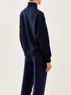 Hawley Half Zip Sweat Navy