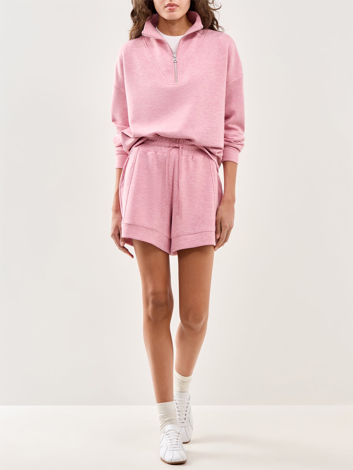 Atrium High Rise Sweat Shorts Pink