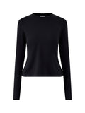 Edna Long Sleeve Fitted T-Shirt Black