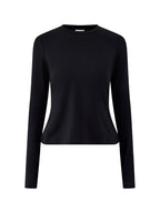 Edna Long Sleeve Fitted T-Shirt Black
