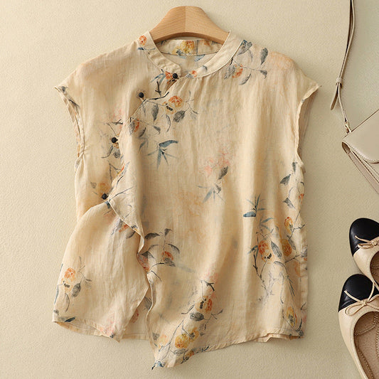 AMANDA LINEN TOP
