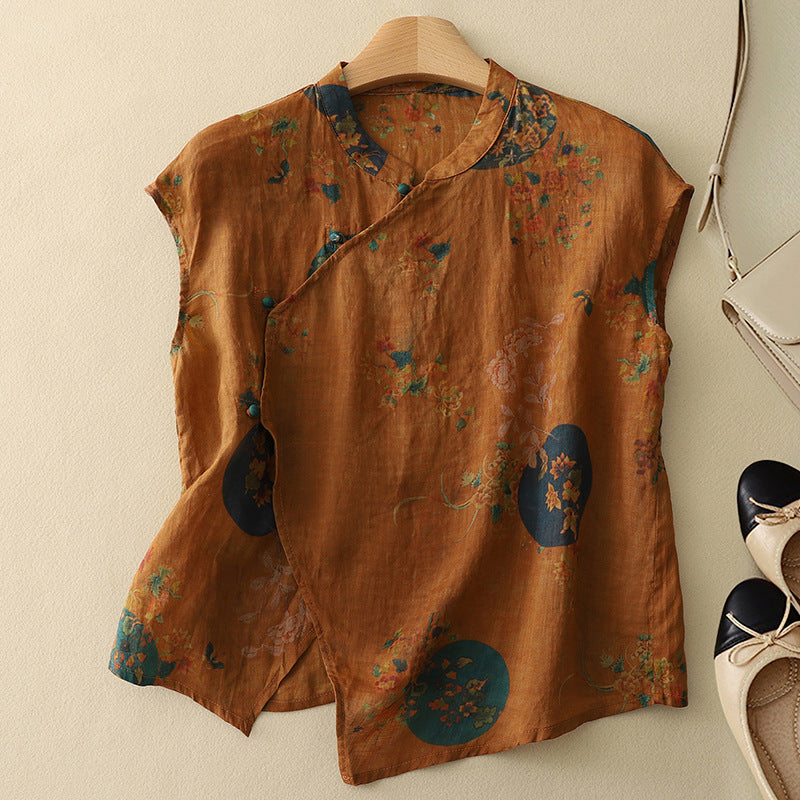 AMANDA LINEN TOP