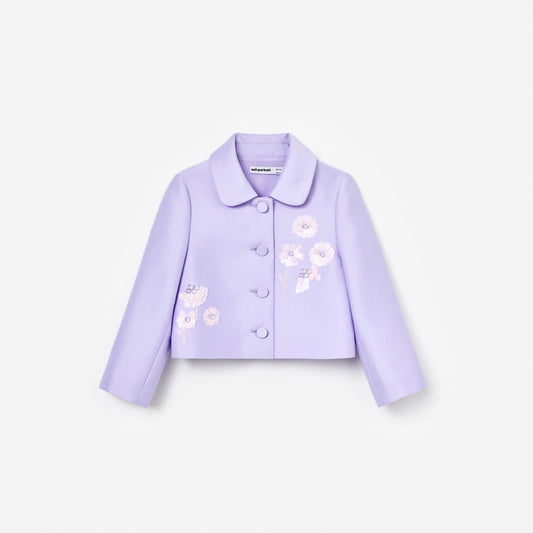 Lilac Taffeta Sequin Embellished Jacket