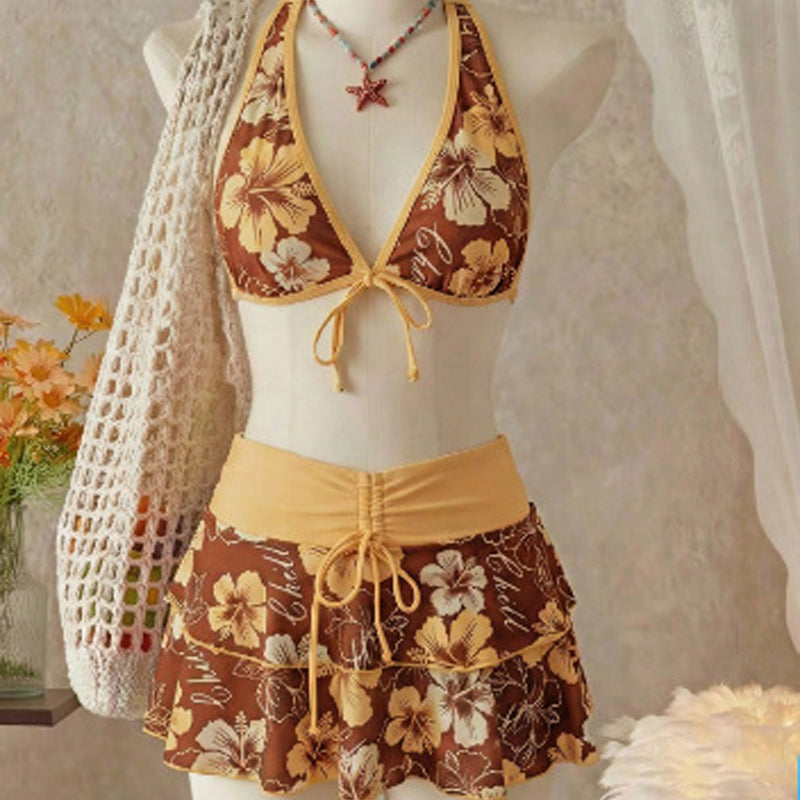 3-Piece Tropical Bikini Set--Add to cart and get 50% off instantly.