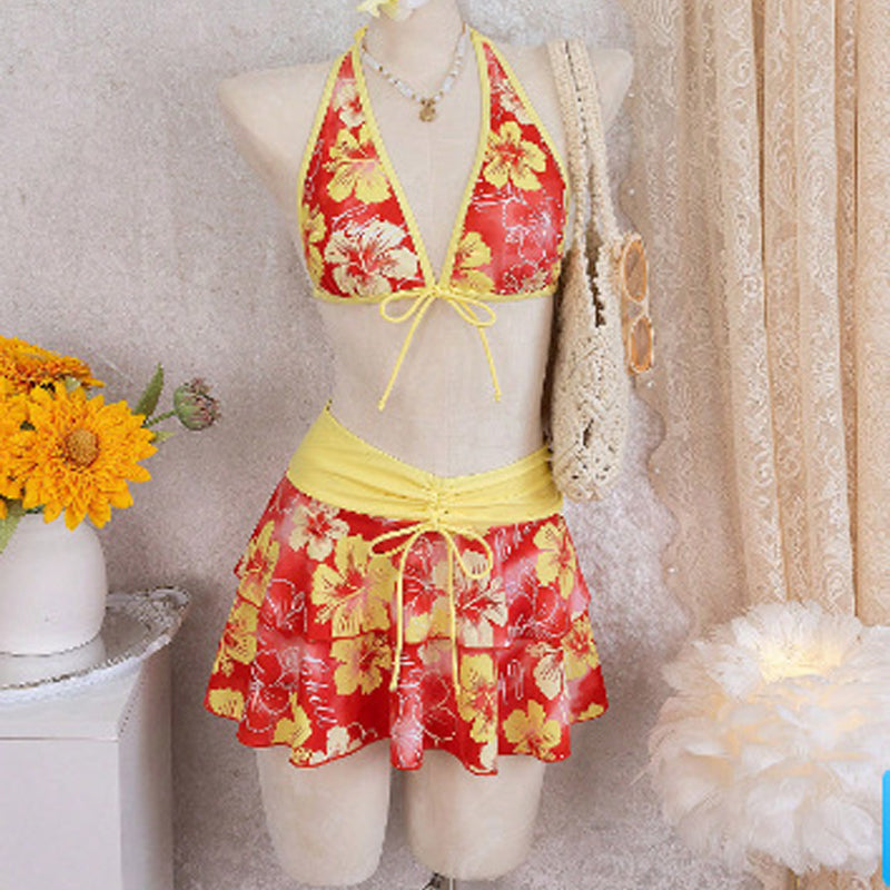 3-Piece Tropical Bikini Set--Add to cart and get 50% off instantly.